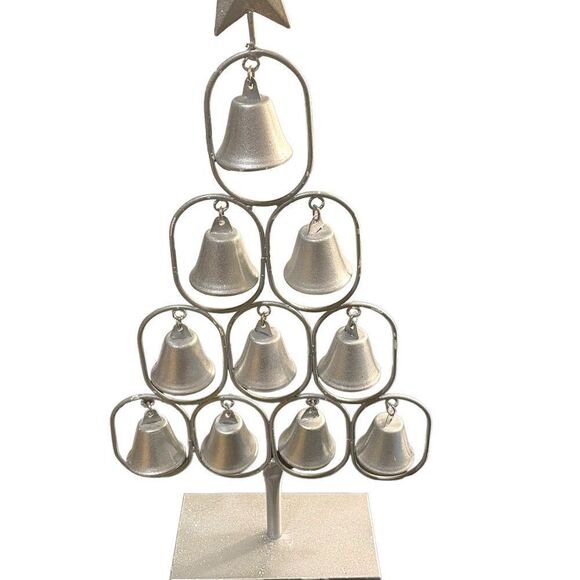 Silver Bell Christmas Tree Shelf Sitter NWOT - Picture 2 of 4